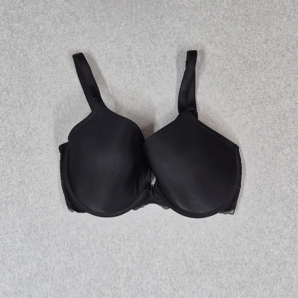 Victoria's Secret Women Bra 34DD Black Dream Angels Perfect Coverage T Shirt